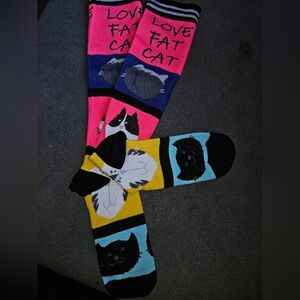 Love Fat Cats knee high socks